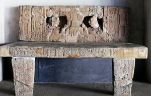 Troon 1 van Piedras Negras, Usamacinta, Guatemala, Late Klassieke Periode (600-900)